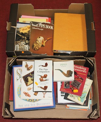 Lot 203 - Two boxes of books relating to pipes and...
