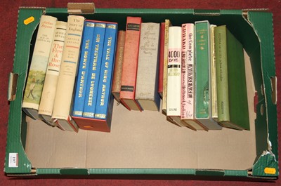 Lot 197 - A box of books to include signed first...