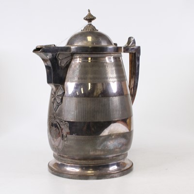 Lot 277 - A large early 20th century silver plated jug,...