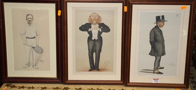 Lot 1060 - A collection of framed Vanity Fair Spy prints...