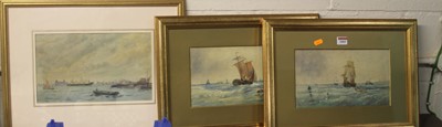 Lot 1065 - Circa 1900 English school - Pair; Sailing...