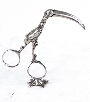 Lot 295 - A pair of white metal wick scissors, in the...