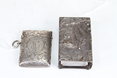 Lot 309 - A Victorian silver vesta case, Birmingham 1897;...