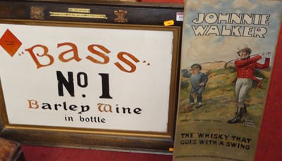 Lot 1086 - Early 20th century advertising sign on milk...