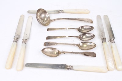 Lot 339 - A George III silver sifting spoon, Wiliam Eley...