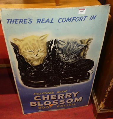 Lot 1197 - A printed tin advertising sign for Cherry...