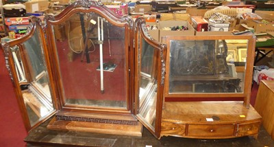 Lot 1202 - A Regency mahogany swing dressing mirror,...