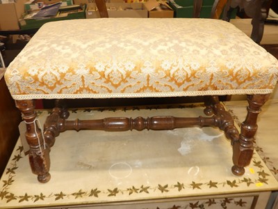 Lot 1206 - A 19th century walnut and mustard floral...