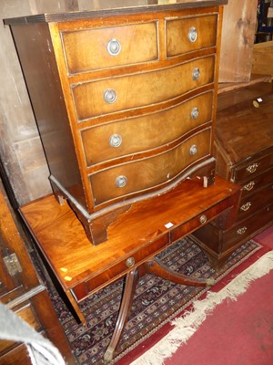 Lot 1209 - A reproduction mahogany and crossbanded...