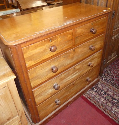 Lot 1227 - A mid-Victorian mahogany round cornered chest...