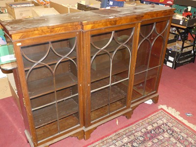 Lot 1262 - An early 20th century mahogany breakfront...