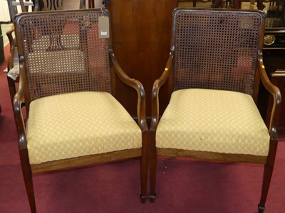 Lot 1266 - A pair of early 20th century mahogany framed...