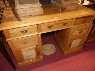 Lot 1286 - An Edwardian satin walnut twin pedestal...