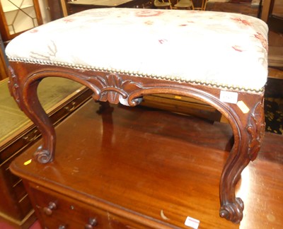 Lot 1287 - Victorian floral carved mahogany dressing...