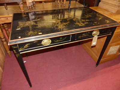 Lot 1288 - An early 20th century chinoiserie black...