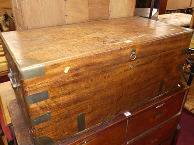 Lot 1292 - A late 19th century mahogany and brass bound...