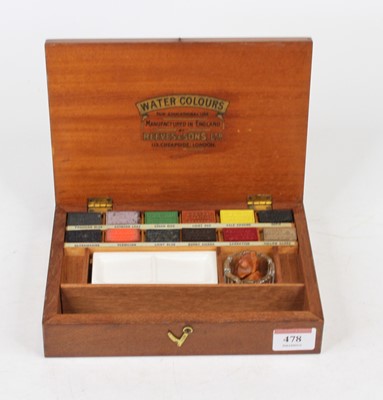 Lot 478 - A Reeves & Sons artist's box for watercolours,...