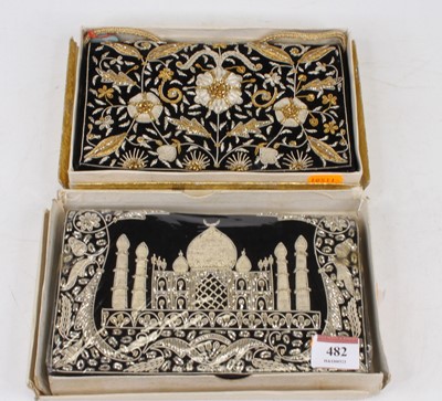 Lot 482 - An Indian hand embroidered gold and silver...