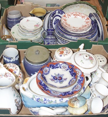 Lot 572 - Two boxes of miscellaneous china, to include...