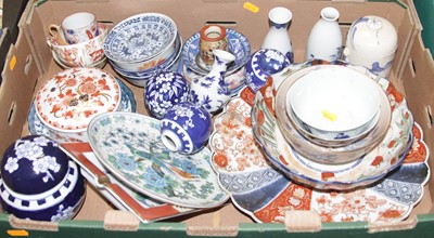 Lot 553 - Two boxes of miscellaneous china to include...