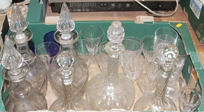 Lot 555 - Two boxes of miscellaneous glassware to...