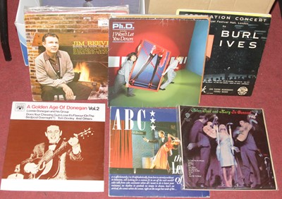 Lot 579 - A box of assorted LPs, various dates and...