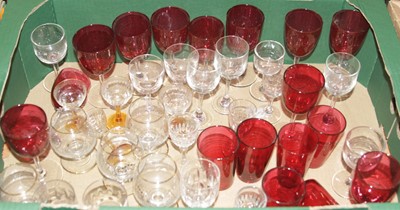 Lot 558 - Two boxes of miscellaneous glassware to...