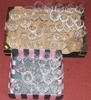 Lot 580 - Two boxes of miscellaneous glassware, to...