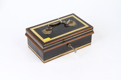 Lot 510 - A Chubb & Sons of London gilded metal money-box