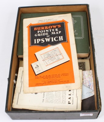 Lot 513 - Mixed ephemera to include maps, schollboy...