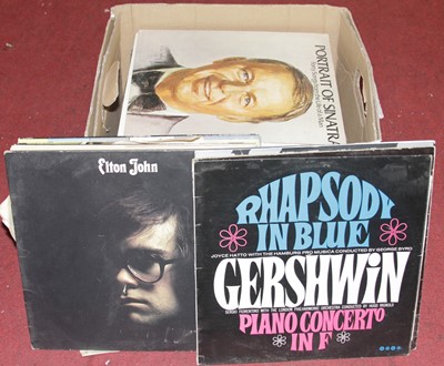 Lot 629 - A box of assorted LPs, to include John Denver -...