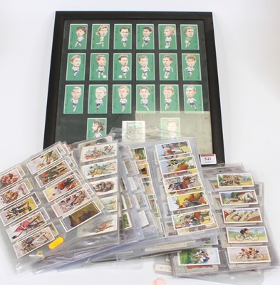 Lot 541 - Assorted loose cigarette cards in slips to...