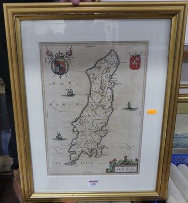 Lot 1002 - Isle of Man (Mona), hand-coloured engraved map,...