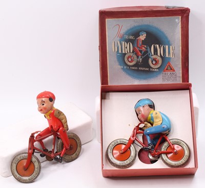 Lot 1858 - Triang pre-war Gyro Cycle, c.1930s, tinplate...