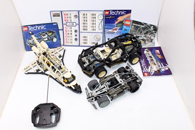 Lot 158 - A Lego Technic and Lego Racers built set group...