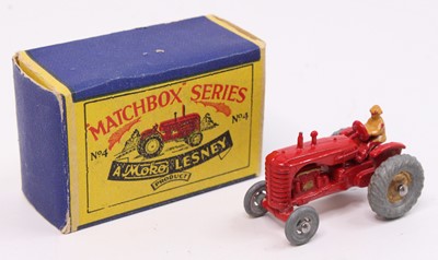 Lot 1425 - Matchbox Lesney No. 4a Massey Harris Tractor,...