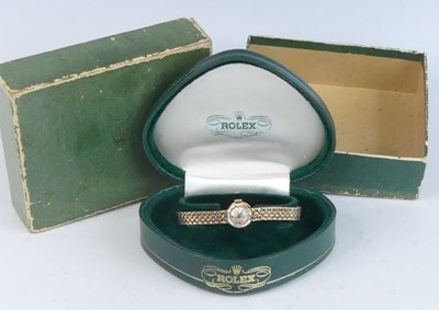 Lot 2629 - A vintage lady's Rolex Precision 9ct gold...