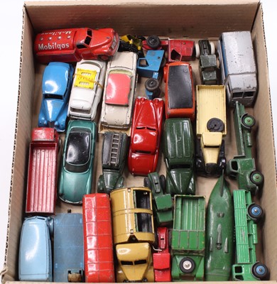 Lot 1201 - A tray of play-worn Dinky and Corgi Toys, with...