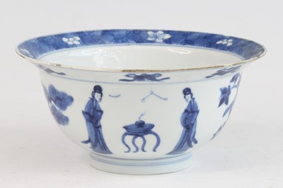 Lot 2356 - A Chinese blue and white porcelain bowl,...