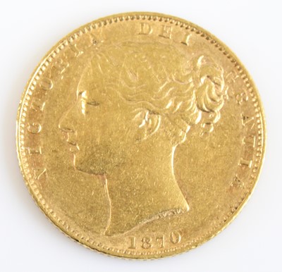 Lot 2102 - Great Britain, 1870 gold full sovereign,...