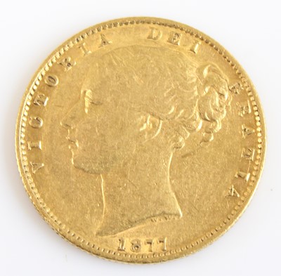 Lot 2212 - Great Britain, 1877 gold full sovereign,...