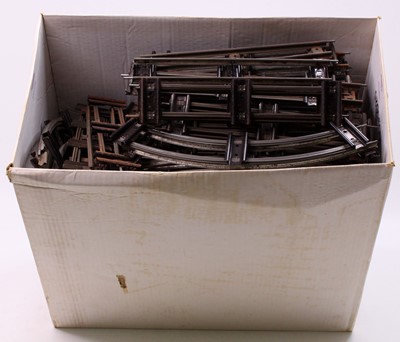 Lot 312 - Large box of Hornby 0-gauge clockwork track...