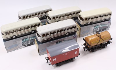 Lot 253 - Seven ACE Trains items: NE Gunpowder van, red...