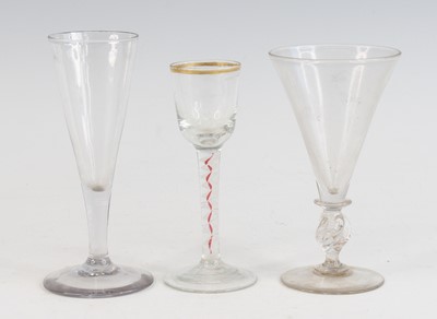 Lot 2050 - A wine glass, circa 1770, the round funnel...