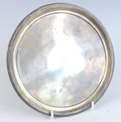 Lot 2062 - A George III silver salver, of circular form...