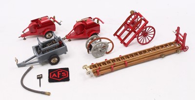 Lot 2043 - A collection of lead and wooden kit built and...