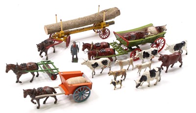 Lot 2059 - A collection of Britains and Charbens farming...