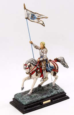 Lot 2008 - A white metal hollow cast model of Joan of Arc...