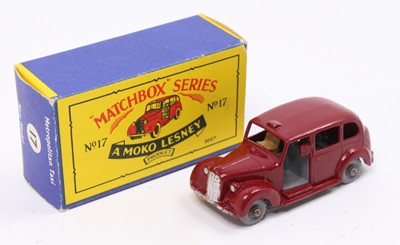 Lot 1432 - A Matchbox 1-75 series No.17 Metropolitan Taxi,...