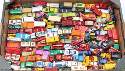 Lot 1496 - A tray of mixed play-worn Matchbox, Corgi...